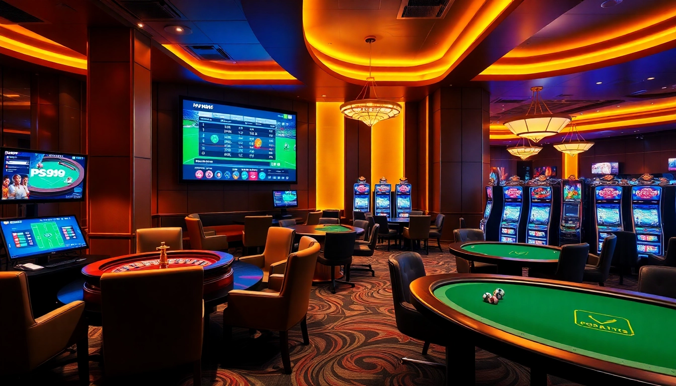 Players enjoying sports betting at PS99 thể thao in a luxurious gaming atmosphere.
