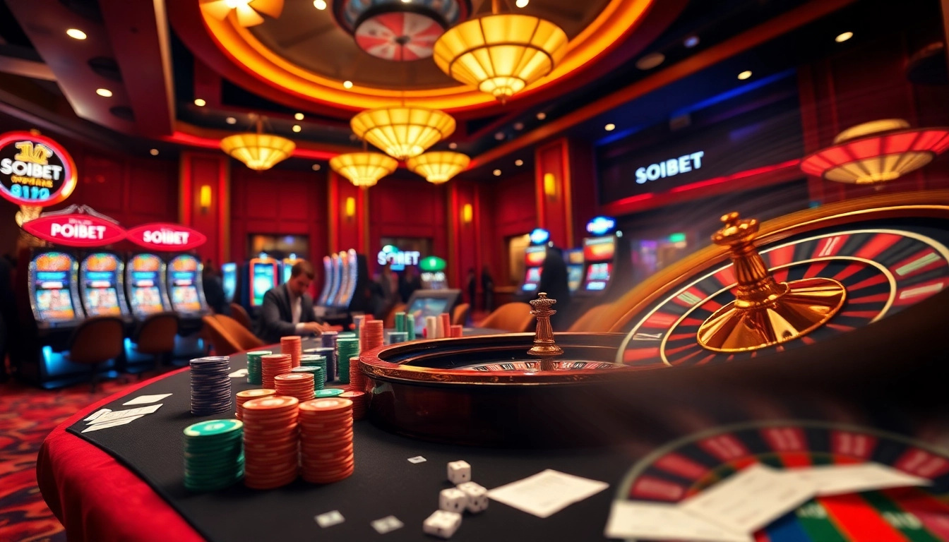 Experience high-stakes gaming at SOIBET with vibrant casino tables and exciting betting action.
