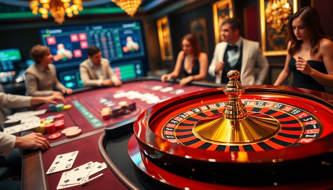 Gamblers placing bets at the luxurious casino table, showcasing the excitement of https://ww88.cards/.
