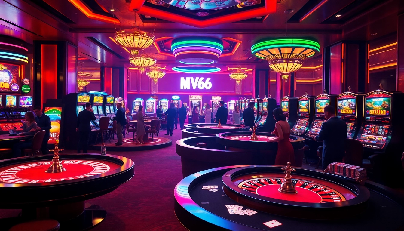 Experience thrilling gameplay at MV66 casino with vibrant tables and exciting slot machines.