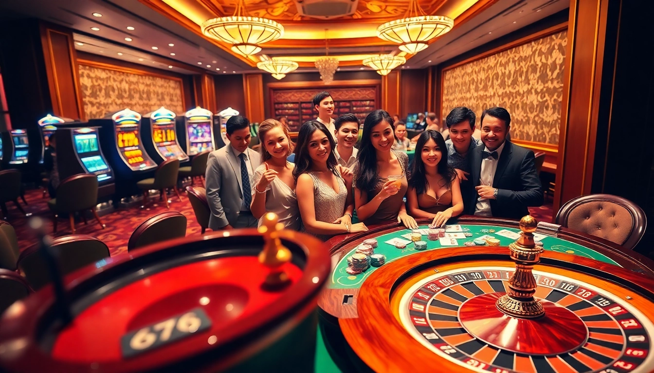 Experience thrilling gameplay at https://go88vn.id/ with vibrant casino tables and engaging gamblers.