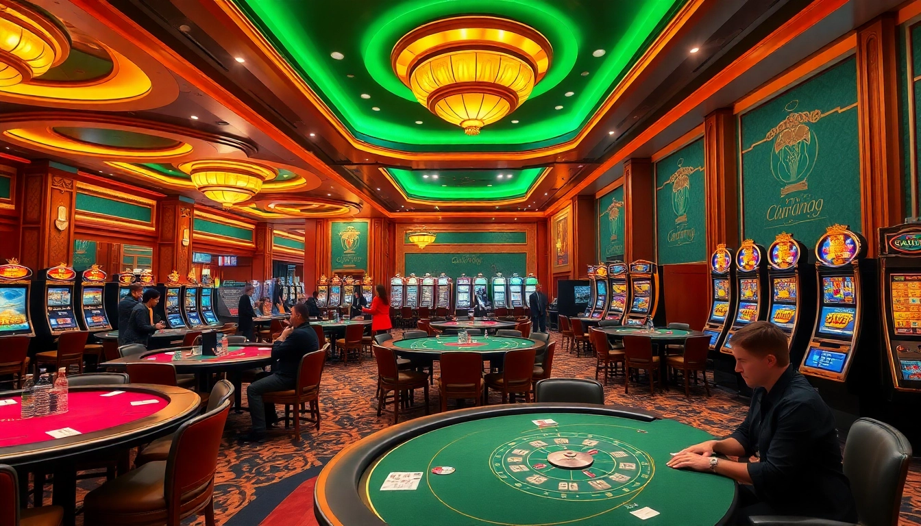 Experience thrilling moments at a casino gaming floor featuring link S8 excitement, poker chips, and dealers.