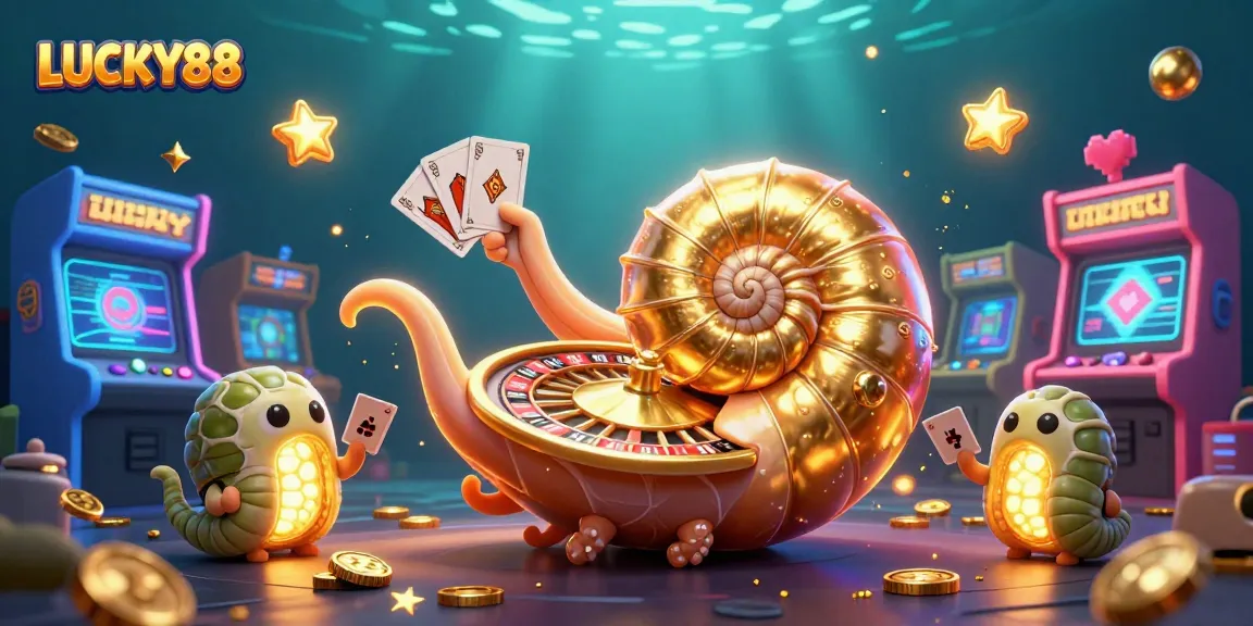 Join the fun at LUCKY88 with vibrant games and glowing characters in a vibrant casino scene.