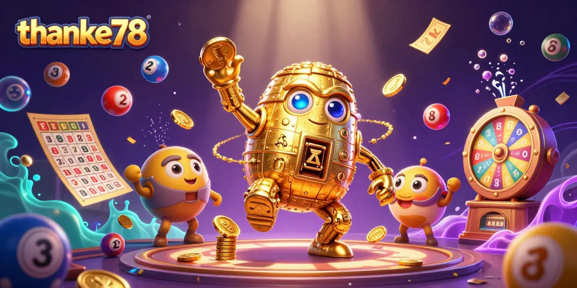 Engage with the thrilling world of thanke78 through dynamic lottery elements and animated characters in action.