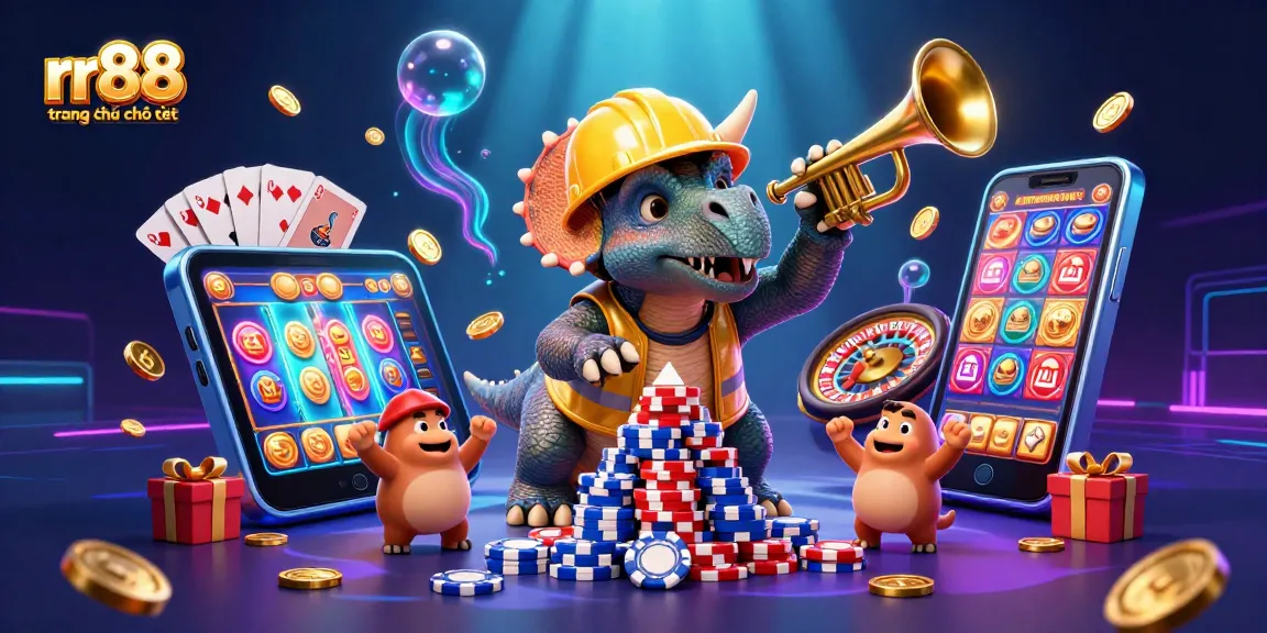 Experience rr88 trang chủ chính thức with dynamic casino-themed 3D characters and elements!