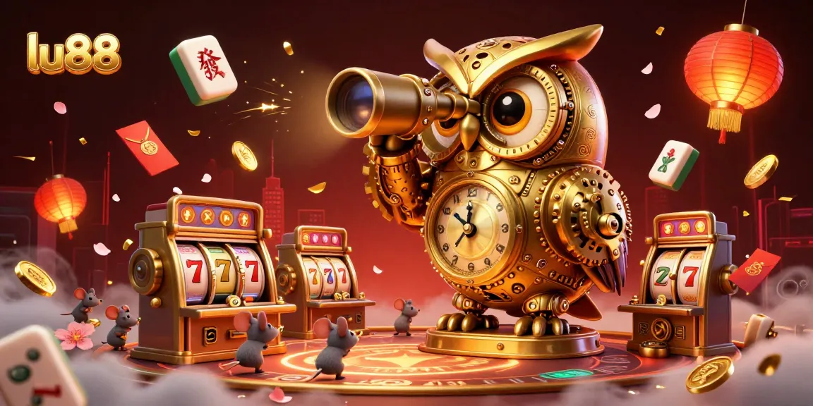Experience thrilling gaming action at lu88 with vibrant slot games and golden casino elements.